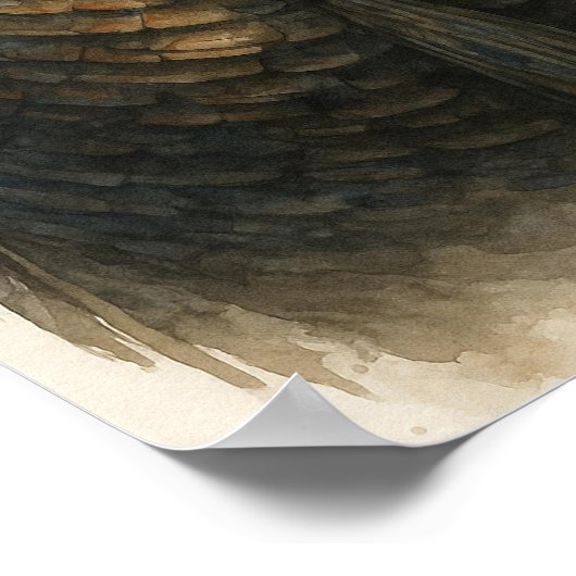 Türkisches Aquarellbild Poster (Ecke)