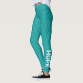 Türkisches Bewusstsein Ribbon Hope & Cure Leggings (Links)