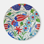 Türkisches Blumendesign Magnet (Vorne)