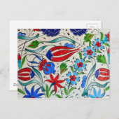 Türkisches Blumendesign Postkarte (Vorne/Hinten)