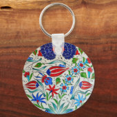 Türkisches Blumendesign Schlüsselanhänger (Vorderseite)