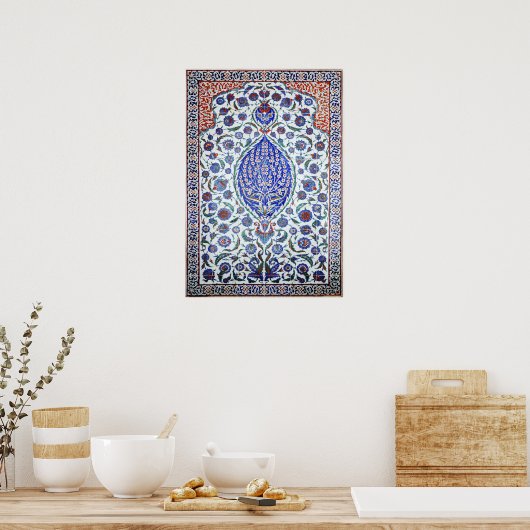 Türkisches Blumengestein Poster (Küche)