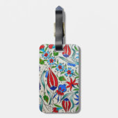 Türkisches Blumenmuster Gepäckanhänger (Rückseite vertikal)