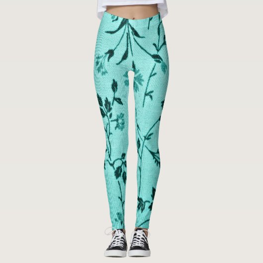 Türkisches Blumenmuster Leggings (Vorderseite)