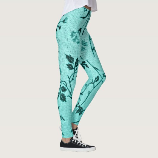 Türkisches Blumenmuster Leggings (Rechts)