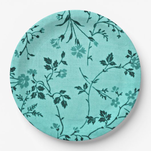 Türkisches Blumenmuster Pappteller (Vorderseite)