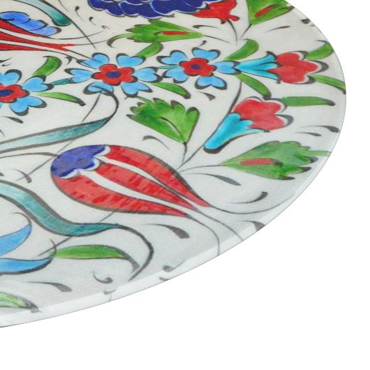 Türkisches Blumenmuster Schneidebrett (Ecke)