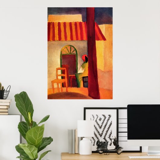 Türkisches Café mit August Macke Poster (Heimbüro)