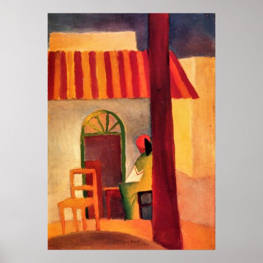 Türkisches Café mit August Macke Poster (Vorne)