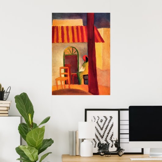 Türkisches Café mit August Macke Poster (Heimbüro)
