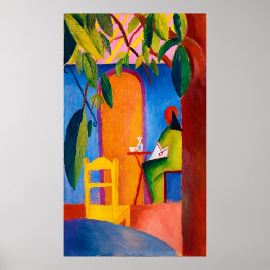 Türkisches Café von August Macke (1914) Poster (Vorne)