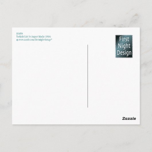 Türkisches Café von August Macke (1914) Postkarte (Rückseite)