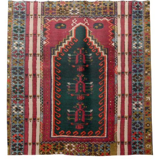 Türkisches Design des schönen Teppichs Duschvorhang (Vorderseite)