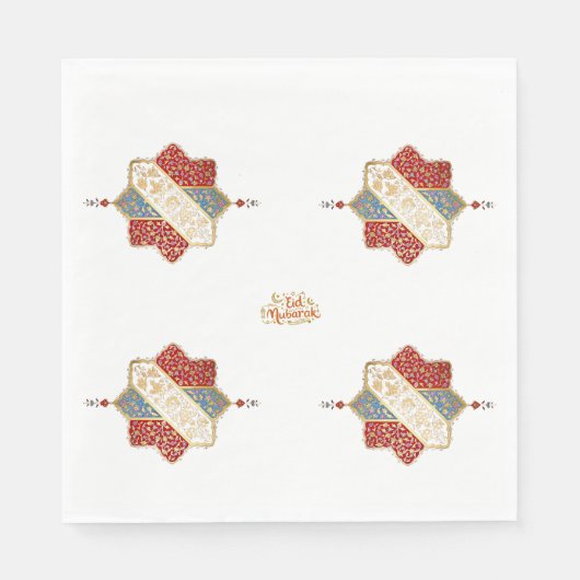 Türkisches Design elegantes Eid Mubarak Serviette (Vorderseite)