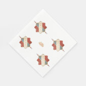 Türkisches Design elegantes Eid Mubarak Serviette (Ecke)