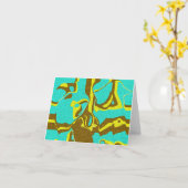 Türkisches Design Karte (Gelbe Blume)