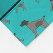 Türkisches deutsches Drahthaar Pointer dogs Fleecedecke (Ecke)