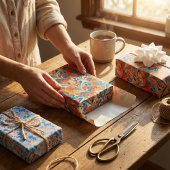 Türkisches Ebru-Kunstpapier zum Wassermarbeln Geschenkpapier Set