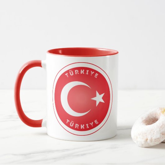 Türkisches Erbe-Emblem Tasse (Mit Donut)
