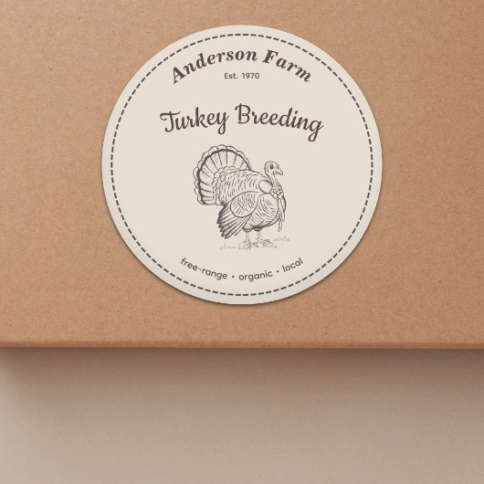 Türkisches Etikett Runder Aufkleber