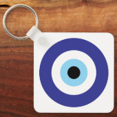 Türkisches Evil Eye Blue Mati Symbol Glücksbringer Schlüsselanhänger (Vorderseite)
