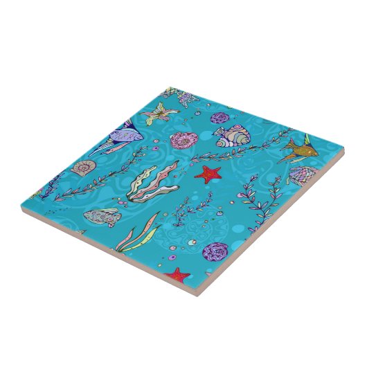 Türkisches Fischmuster Fliese (Seite)