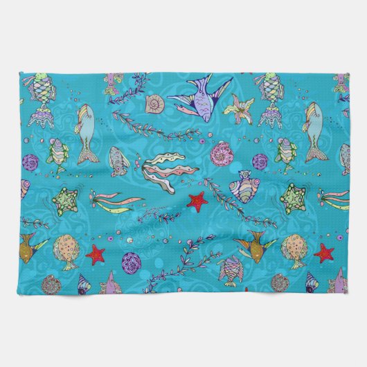 Türkisches Fischmuster Handtuch (Horizontal)