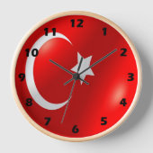 Türkisches Flag-Design Uhr (Vorderseite)