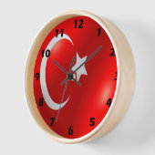 Türkisches Flag-Design Uhr (Winkel)