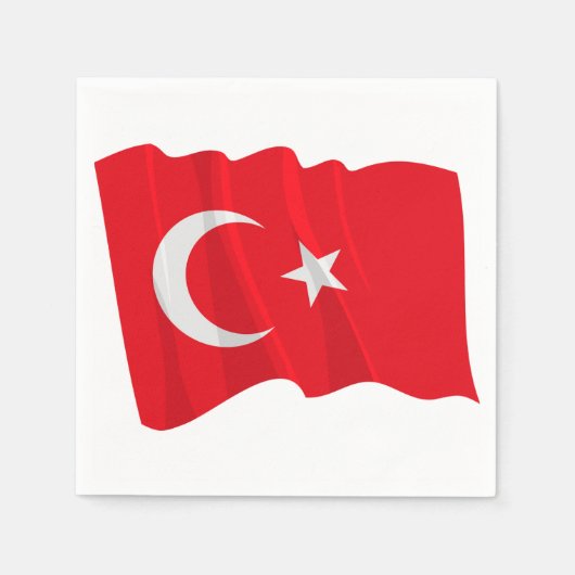 Türkisches Flaggenpapier Napkins Serviette (Vorderseite)