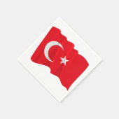 Türkisches Flaggenpapier Napkins Serviette (Ecke)