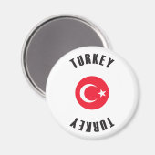 Türkisches Flaggenrad Magnet (Vorderseite/Rückseite)