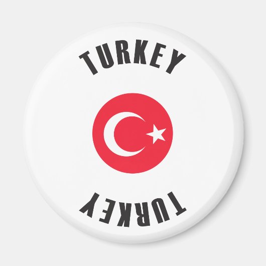 Türkisches Flaggenrad Magnet (Vorne)