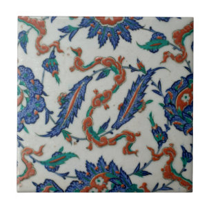 Türkisches florales und Wolkenband-Design Fliese