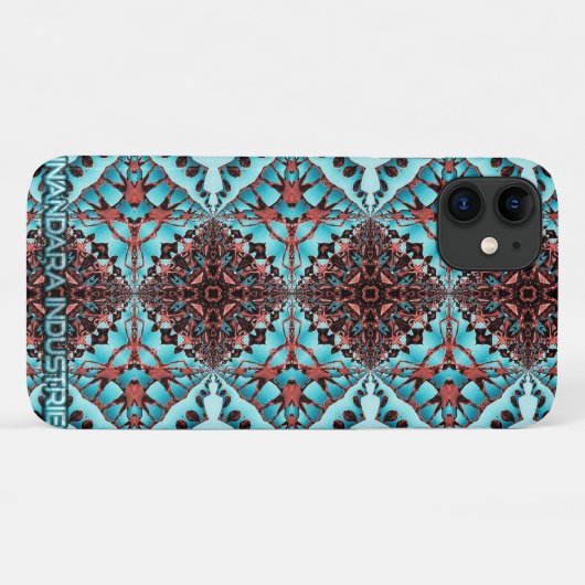 Türkisches Fraktal Star Blast Case-Mate iPhone Hülle (Rückseite (Horizontal))