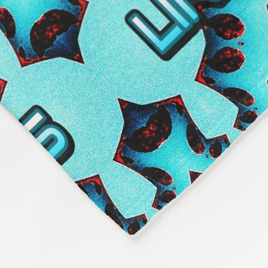 Türkisches Fraktal Star Blast Fleecedecke (Ecke)