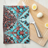 Türkisches Fraktal Star Blast Geschirrtuch (Viertel Falte)