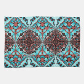 Türkisches Fraktal Star Blast Geschirrtuch (Horizontal)
