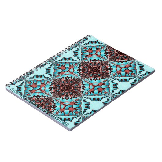 Türkisches Fraktal Star Blast Notizblock (Linke Seite)