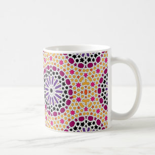 Türkisches geometrisches Rosa, Lila, gelb Kaffeetasse