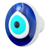 Türkisches Glas nazar  Keramikknauf (Rechts)