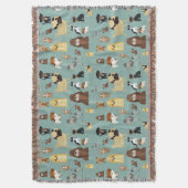 Türkisches Hundemuster Decke (Vorderseite Vertikal)
