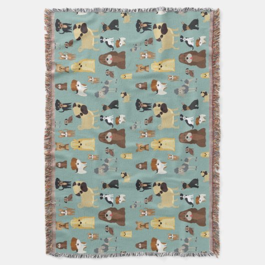 Türkisches Hundemuster Decke (Vorderseite Vertikal)