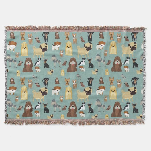 Türkisches Hundemuster Decke (Vorderseite)