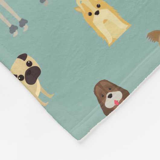 Türkisches Hundemuster Fleecedecke (Ecke)