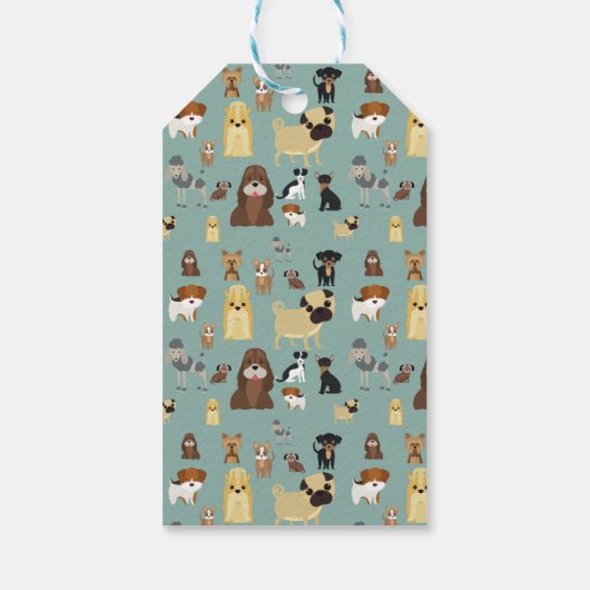 Türkisches Hundemuster Geschenkanhänger (Rückseite)