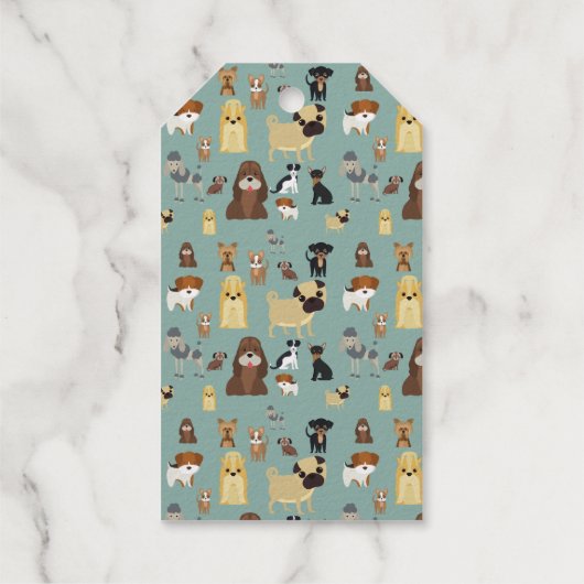 Türkisches Hundemuster Geschenkanhänger (Rückseite)