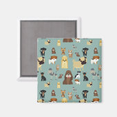 Türkisches Hundemuster Magnet (Vorderseite/Rückseite)