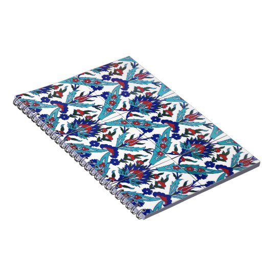 Türkisches Iznik-Blumenmuster Notizblock (Rechte Seite)