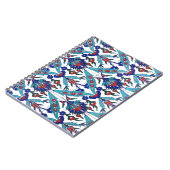 Türkisches Iznik-Blumenmuster Notizblock (Linke Seite)